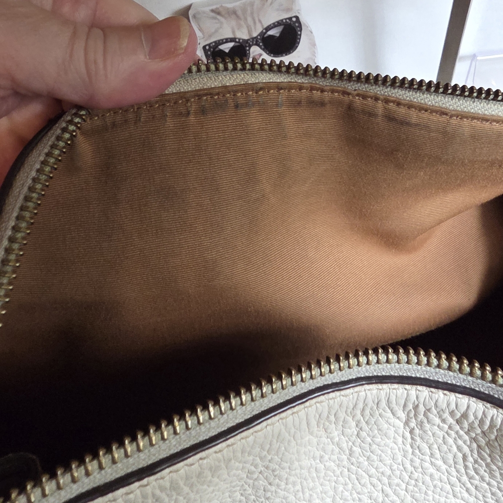 Coach Chalk Grey Shoulder Bag* Needs A Good Cleaning - Picture 10 of 13